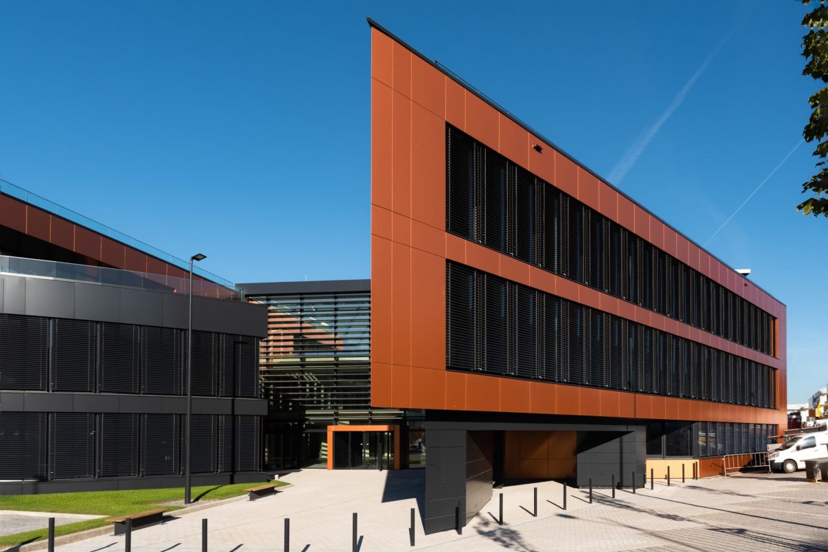 Immeuble Beaubourg Bertrange panneau composite aluminium aluminium composite TIM Composites