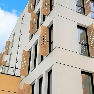Immeuble le Sunset aluminium composite panneau composite bardage perforéAlucobond TIM Composites