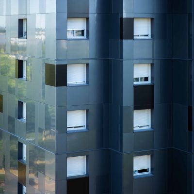 Tours Dumont d’Urville Angers Alucobond 3A Composites panneau composite aluminium aluminium composite bardage métallique TIM Composites